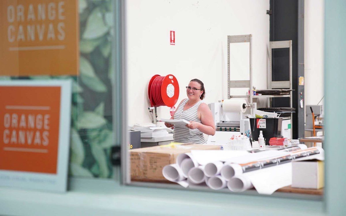 Print finishing in Icon's Oran Park production studio